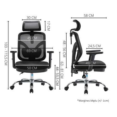 Fotel ergonomiczny ANGEL obrotowy jOkasta Czerwona