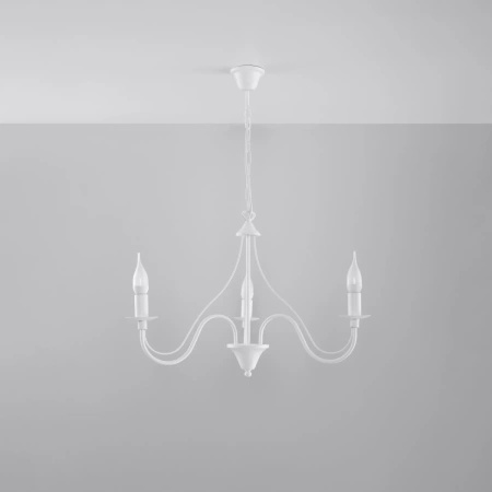 Żyrandol MINERWA 3 biały