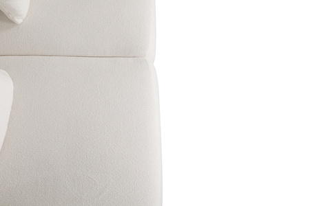 Elegancka dwuosobowa biała sofa-metalowe nogi- Nua