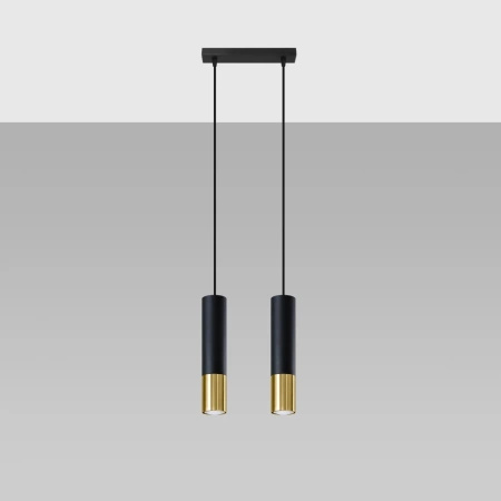 Lampa wisząca LOOPEZ 2 czarny/złoty