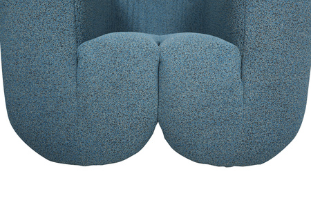 Fotel tapicerowany do salonu- niebieski melanż- Nua