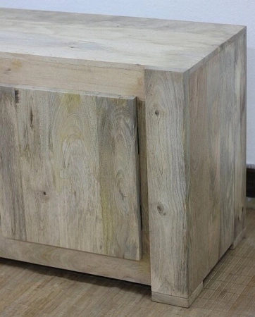 Drewniana komoda RTV 180 cm z litego drewna mango -natural