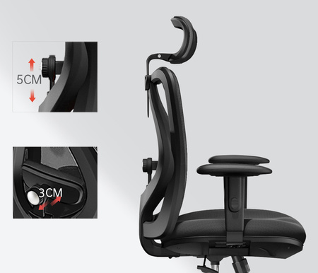 Krzesło biurowe ANGEL ergonomiczne z podnóżkiem i obrotową podstawą