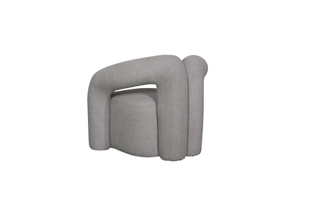 Wygodny fotel do salonu- Srebrnoszary- Nua