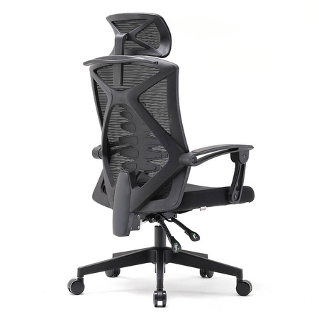 Fotel obrotowy ANGEL Spino - Ergonomiczne krzesło biurowe czarny