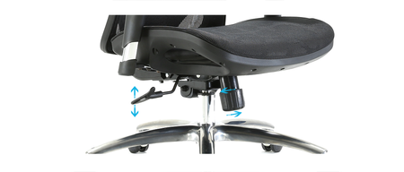 Fotel biurowy na kółkach- ergonomiczny- obrotowy kalistO Grafitowy