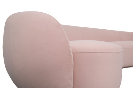 Sofa w stylu Art Deco w kolorze różowym- Nua
