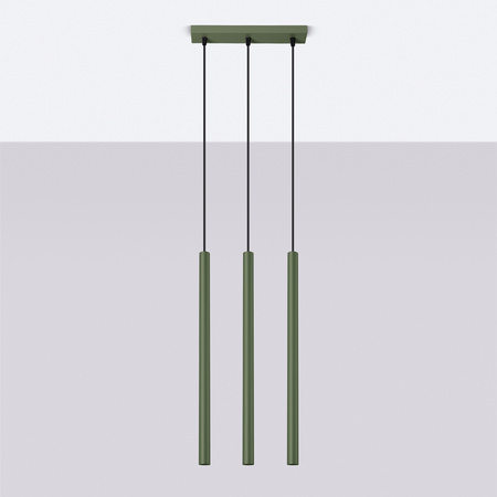 Lampa wisząca PASTELO 3 zielona oliwka