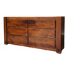 Drewniana komoda z szufladam 170 cm -mango– ciepły brąz, nowoczesna elegancja