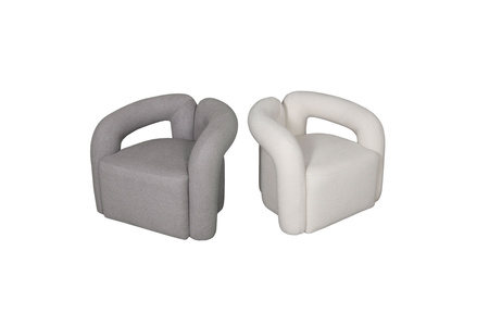 Wygodny fotel do salonu- Srebrnoszary- Nua