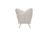 Fotel wypoczynkowy vintage z beżowej tkaniny boucle – retro design i elegancja