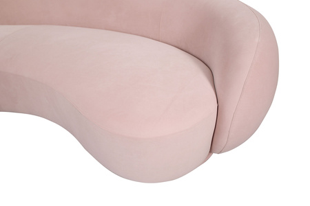 Sofa w stylu Art Deco w kolorze różowym- Nua