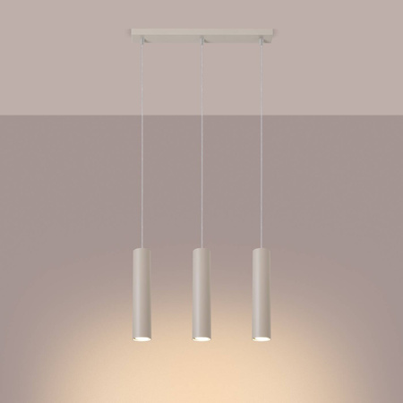 Lampa wisząca LAGOS 3L beżowa