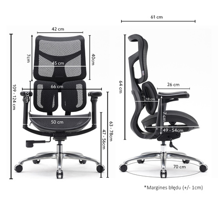 Ergonomiczny fotel biurowy na kółkach ANGEL - Astro