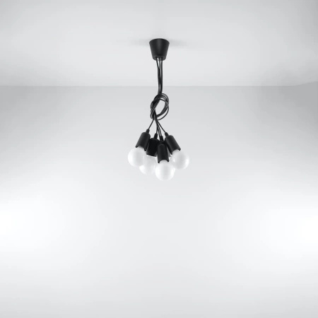 Lampa wisząca DIEGO 5 czarna