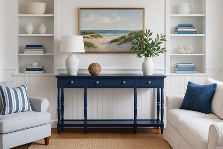Konsola NAVY – granatowa konsola z szufladami