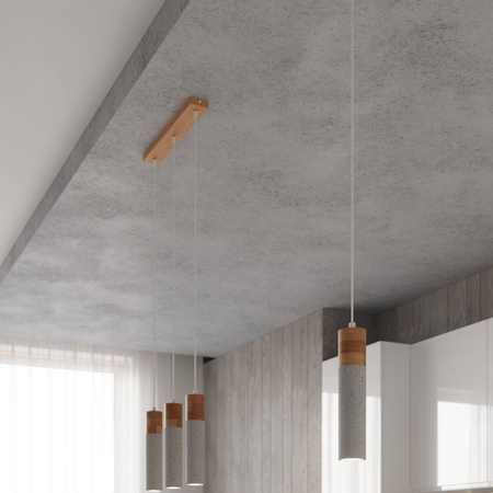 Lampa wisząca ZANE 3 szara