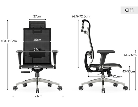 Fotel biurowy ergonomiczny ANGEL iO