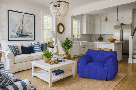 Fotel wypoczynkowy chabrowy- Nua