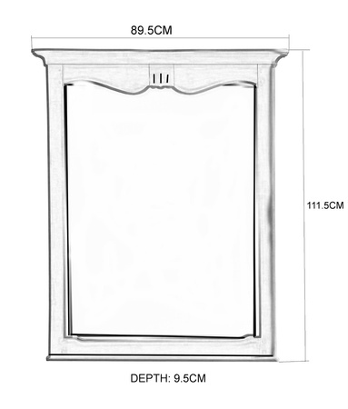Eleganckie lustro prowansalskie w drewnianej ramie 89,5x111 cm - Venezia Bianco