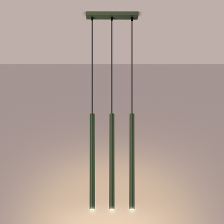 Lampa wisząca PASTELO 3 zielona oliwka