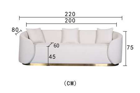 Luksusowa sofa biała- Nua
