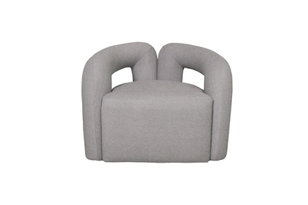 Wygodny fotel do salonu- Srebrnoszary- Nua