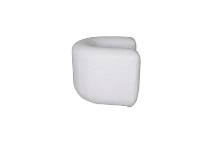 Fotel tapicerowany do salonu- biały- Nua