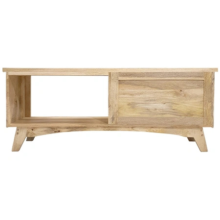 Szafka RTV drewniana NOVA 140 cm z szufladami z litego drewna mango natural