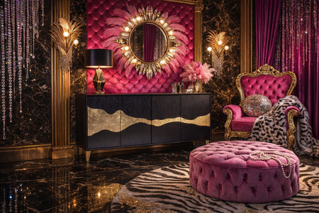 Elegancka komoda czarna z asymetrycznym wzorem - 150 cm