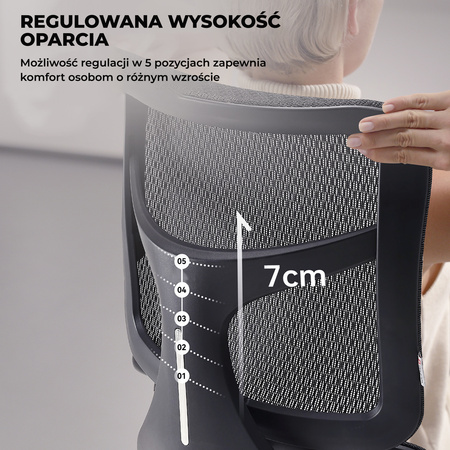 Ergonomiczny fotel biurowy na kółkach ANGEL - Astro