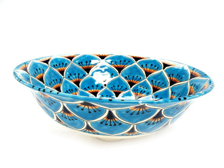 Umywalka ceramiczna z meksyku  -nablatowa- pełna