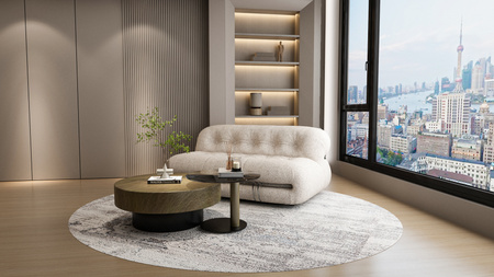 Nowoczesna sofa rozkładana- biały ecru- Nua