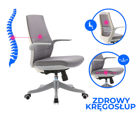 Obrotowe krzesło biurowe na kółkach ANGEL