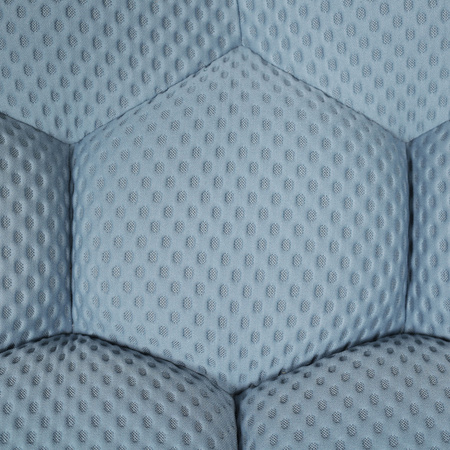 Futurystyczna sofa do salonu w błekitnoszarym kolorze- NUA