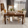 Rrozkładany stół z drewna mango 140x90 cm-brąz