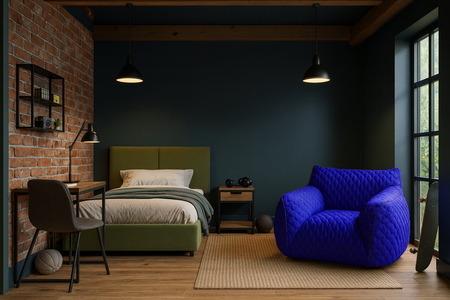 Fotel wypoczynkowy chabrowy- Nua