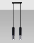 Lampa wisząca LOOPEZ 2 czarny/chrom