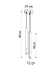 Lampa wisząca MOZAICA 3P czarny/chrom