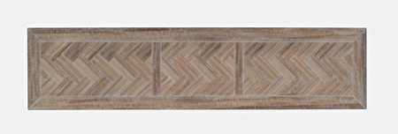 Loftowy stół barowy z 3 hokerami – naturalne drewno, beżowa tapicerka, styl vintage