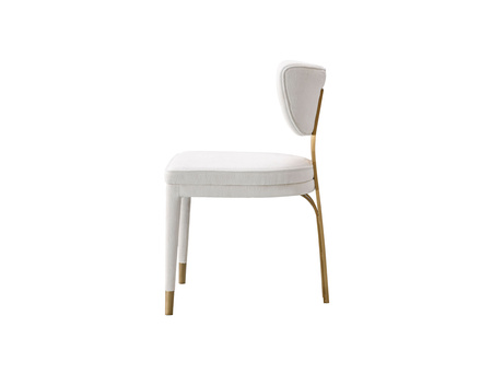 Krzesło glamour białe ze złotymi nogami