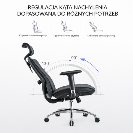 Fotel ergonomiczny ANGEL biurowy kalistO szary