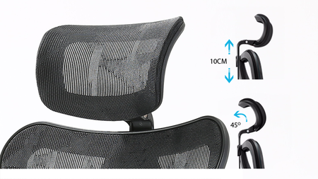 Fotel biurowy na kółkach- ergonomiczny- obrotowy kalistO Grafitowy