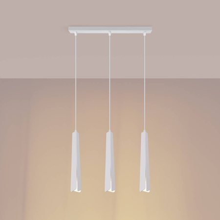 Lampa wisząca PRYSM 3L biała