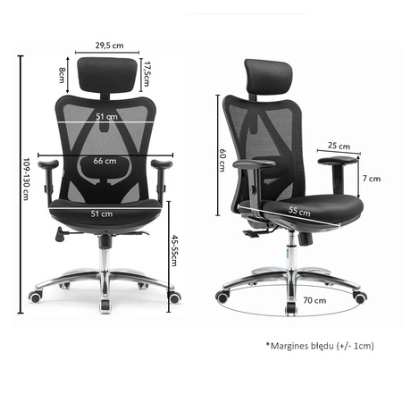 Krzesło biurowe ANGEL ergonomiczne z podnóżkiem i obrotową podstawą