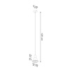 Lampa wisząca TAZILA 1 biała [ES111]