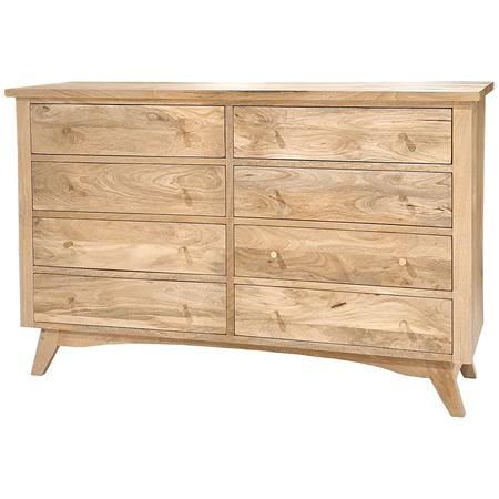 Komoda drewniana mango 140 cm z szufladami – natural