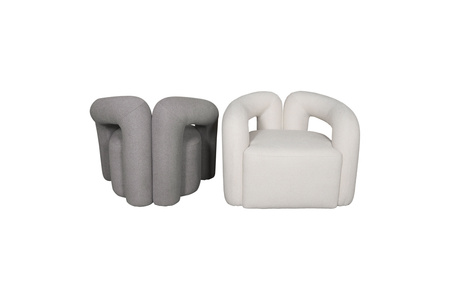 Wygodny fotel do salonu- Srebrnoszary- Nua