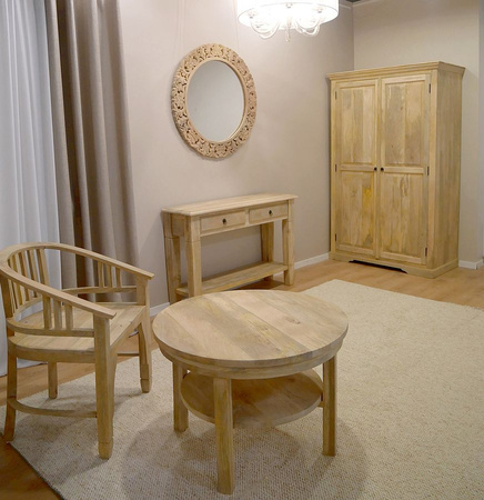 Drewniana szafa kolonialna z mango 120 cm – natural