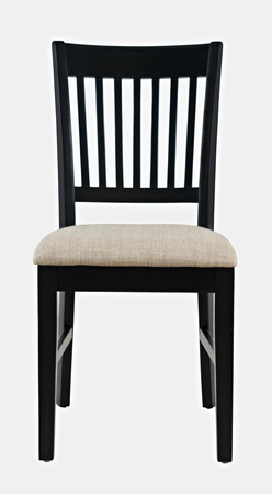 Krzesło prowansalskie czarne z kremowym siedziskiem – drewno sosnowe